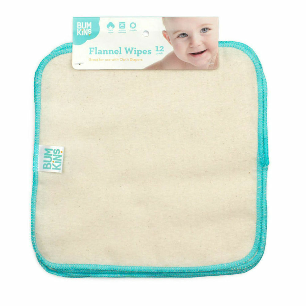 Bumkins Cotton Wipes (Set of 12)
