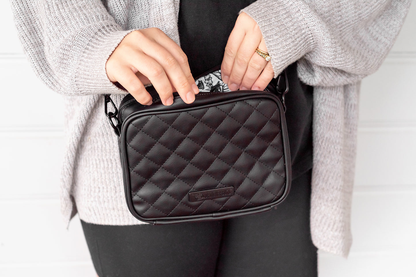 Designer Bums Cross Body Bag- Black