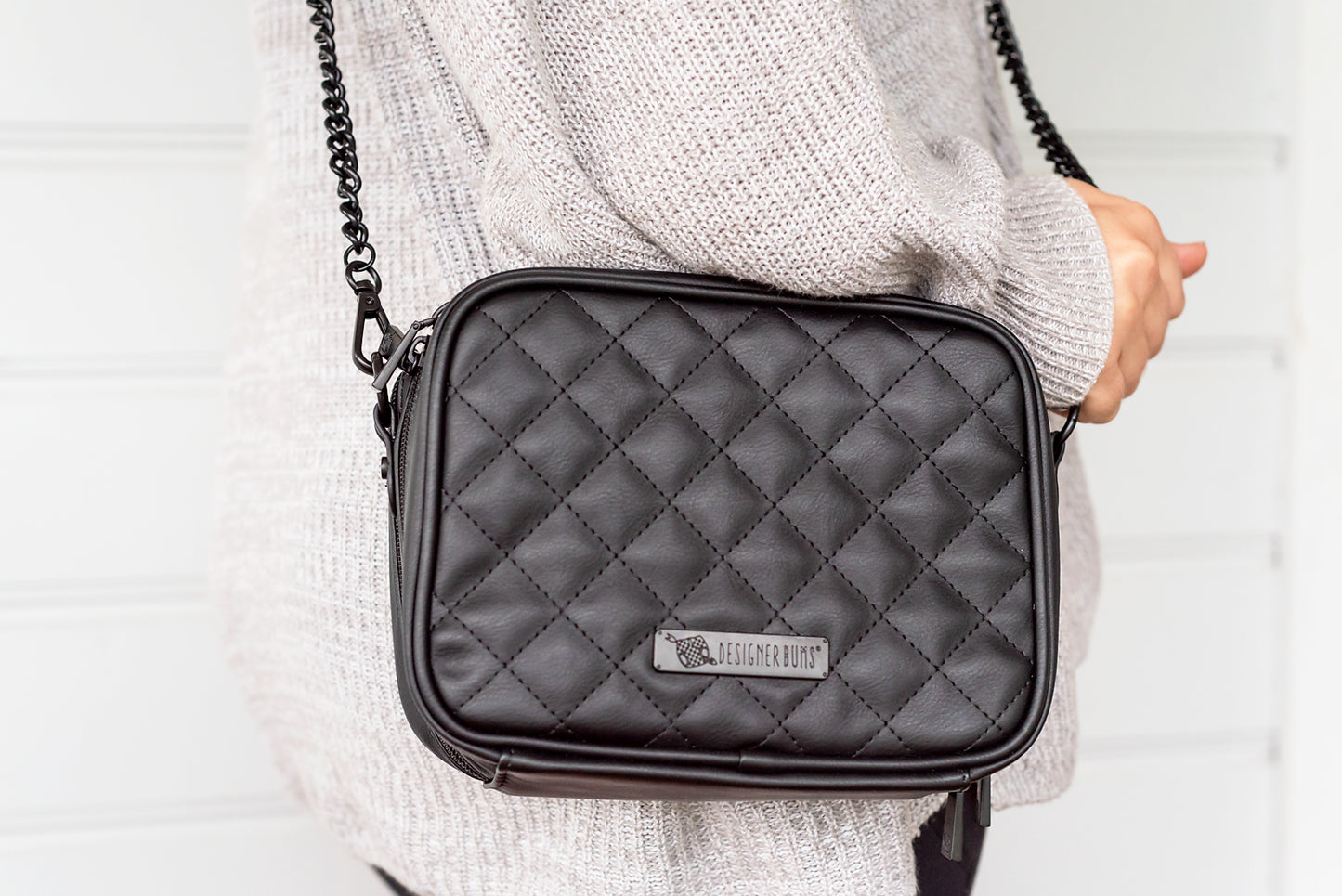 Designer Bums Cross Body Bag- Black