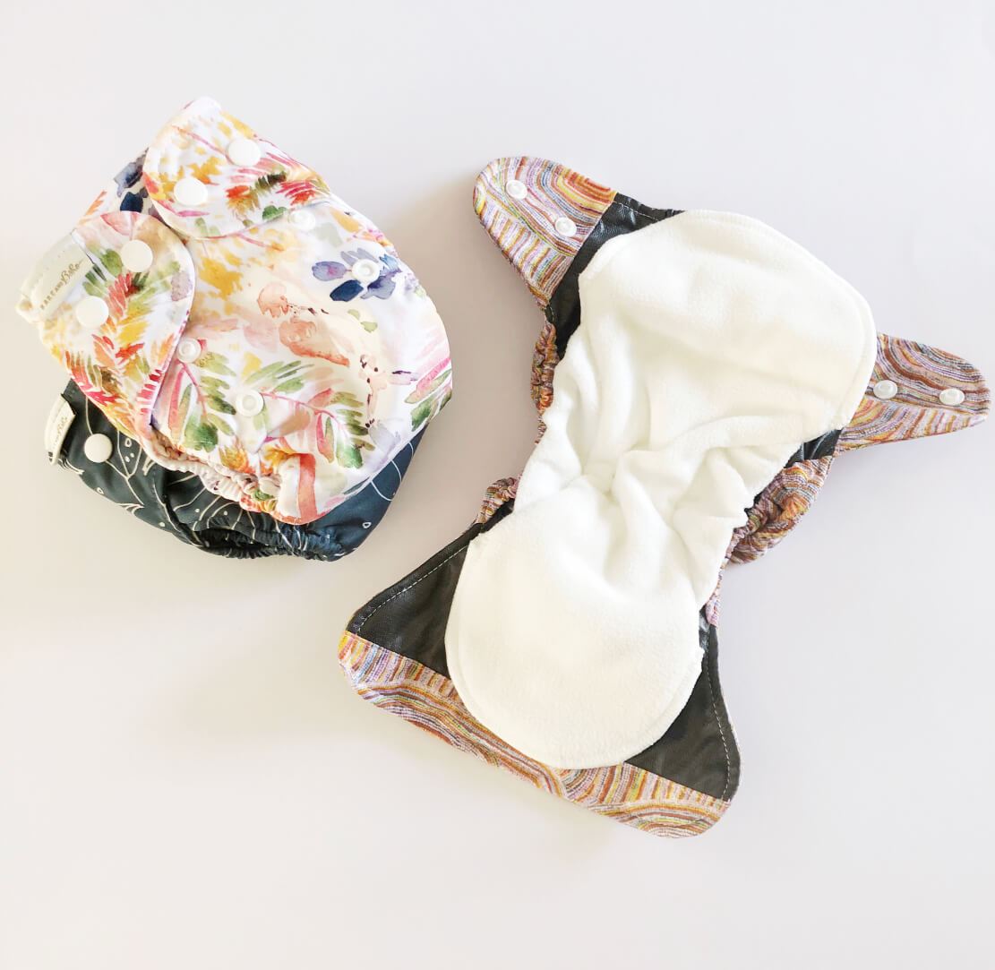 Bare and Boho Flexi Cover Newborn Nappy (Version 1)