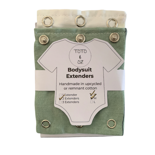 Toto & Oz Upcycled Bodysuit Extenders (9mm + 10mm Button)